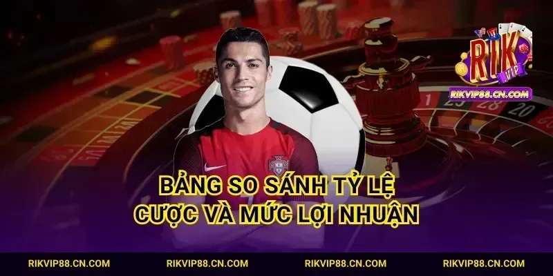 Bảng so sánh tỷ lệ cược và mức lợi nhuận